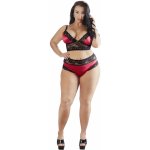 Cottelli Collection Plus Bra Set black/red – Zboží Dáma