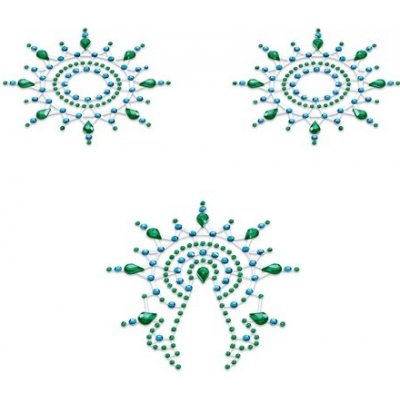 Lepítka GLORIA glittering jewelry green and blue 3 ks – Zboží Dáma