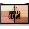 Rozjasňovač NYX Professional Makeup Born To Glow paletka rozjasňovačů 01 6 x 4,8 g