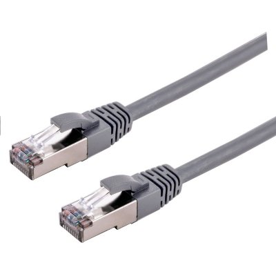 C-TECH CB-PP6A-05 patch, Cat6a, S/FTP, 0,5m, šedý – Zboží Mobilmania