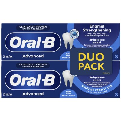 Oral B Advanced Enamel Strengthening Extra Fresh 2 × 75 ml – Hledejceny.cz