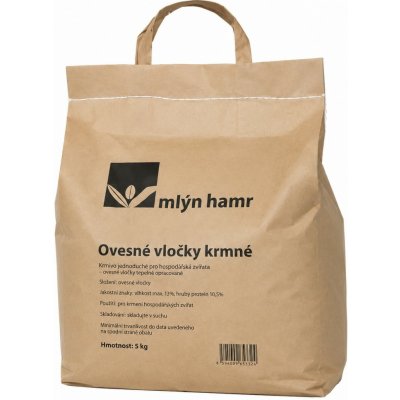 Mlýn Hamr Ovesné vločky krmné 5 kg – Zboží Mobilmania