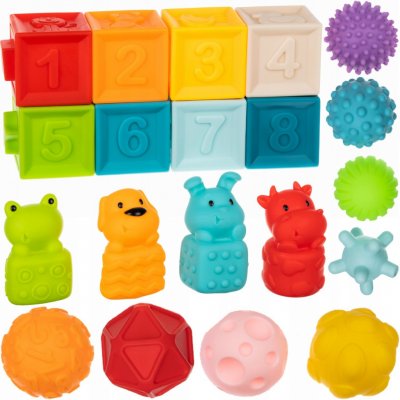 ISO Měkké senzorické hrací kostky 10 ks – Zboží Mobilmania