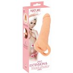 Nature Skin 2v1 Návlek na penis a masturbátor 18,5 cm – Zboží Dáma