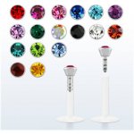 Piercingate labreta s kamínkem PLA00286 černá – Hledejceny.cz