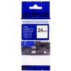 Barvící pásky PRINTLINE kompatibilní páska s Brother TZE-M951, 24mm, matný černý tisk/stříbrný podklad PLTB158