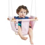 Dvěděti textilní houpačka bavlna růžová – Zboží Dáma