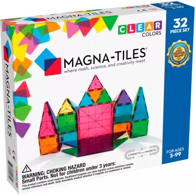 Magna-Tiles 32 Clear průhledná – Zboží Živě