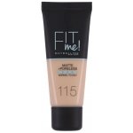 Maybelline Fit Me make-up 115 Ivory Matte + Poreless 30 ml – Zboží Mobilmania