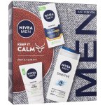 Nivea Men Face Sensitive Pleťový krém Sensitive OF15 75 ml + Čisticí gel sensitive 100 ml + sprchový gel Sensitive 250 ml dárkové balení – Hledejceny.cz