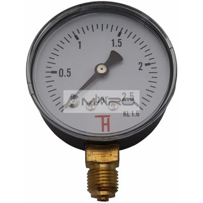 Thermis Manometr standardní 304 spodní ø 63 mm, 1/4", 0- 2,5 bar 3042,5bar