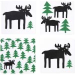Klippan Podložky pod sklenice Moose in the forest 4ks 9x9cm – Zboží Dáma