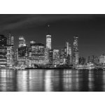Weblux 94054059 Fototapeta papír Black and white New York City at night panoramic picture Černobílé New York City v noci panoramatický obrázek USA. rozměry 360 x 266 cm – Sleviste.cz