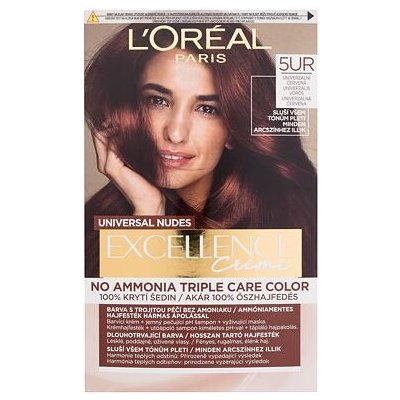 L'Oréal Paris Excellence Creme Triple Protection barva na vlasy na barvené vlasy na všechny typy vlasů 5UR Universal Red 48 ml – Sleviste.cz
