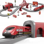Woopie Elektrická vlaková souprava hasiči 66 dílů – Hledejceny.cz