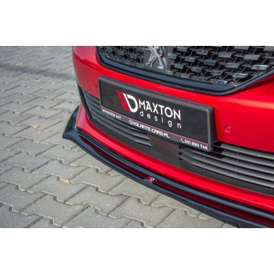 Maxton Design spoiler pod přední nárazník ver.2 pro Peugeot 508 Mk2, černý lesklý plast ABS – Zboží Mobilmania