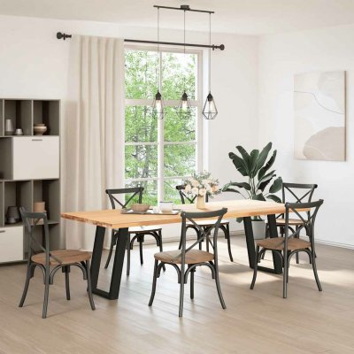 Omaxi 314482 Nohy k jídelnímu stolu ve tvaru U 2 ks černé 60 x 72-73 cm ocel – Sleviste.cz
