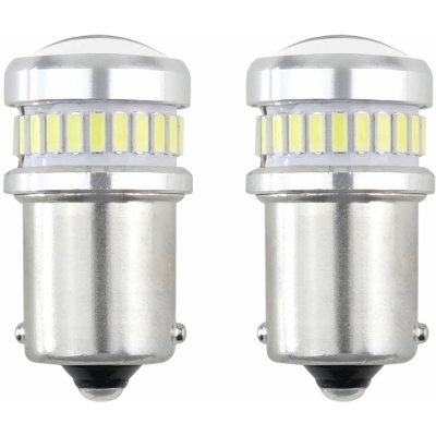 CANBUS LED žárovky 3014 24SMD + 3030 6SMD BA15S P21W R10W R5W Bílá 12V 24V AMIO-02448 – Hledejceny.cz