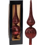 Harasim velkoobchod s. r. o. Skleněná vánoční špice v burgundy barvě - 30,5 cm – Hledejceny.cz
