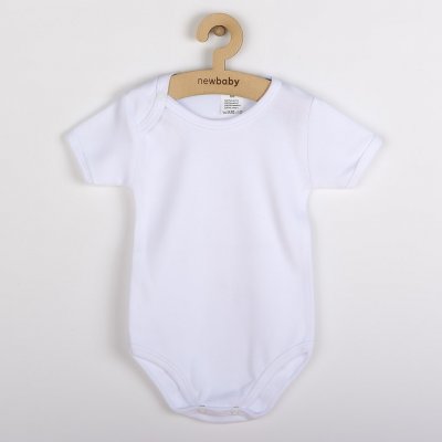 NEW BABY Luxusní body krátký rukáv New Baby bílé – Zboží Mobilmania