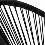 SPRINGOS LOA GF0085 Ratanové zahradní křeslo černé – Zboží Dáma