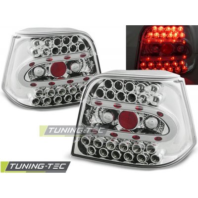 Zadní světla VW Golf IV 98-03 - krystal/chrom LED – Hledejceny.cz