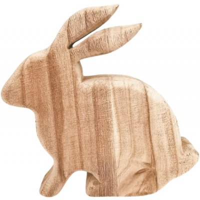 Dřevěný zajíček 20,5 × 19,5 × 5 cm, sada 2ks – Hledejceny.cz