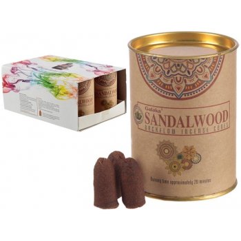 Goloka Vonné kužely tekoucí dým Natures Sandalwood 24 ks