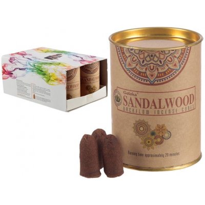 Goloka Vonné kužely tekoucí dým Natures Sandalwood 24 ks