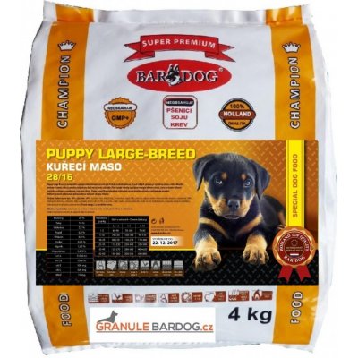 Bardog Super premiové Puppy Large Breed 28/16 4 kg