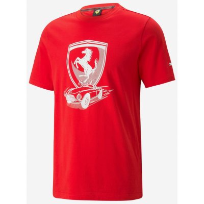 Puma Ferrari pánské tričko Race Big Shield červené – Zboží Mobilmania