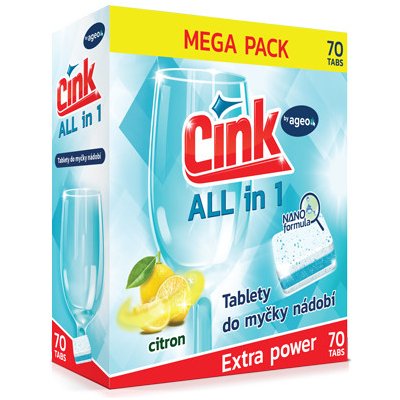 Cink All In 1 Megapack tablety do myčky s vůní Citronu 70 ks – Zbozi.Blesk.cz