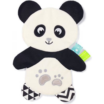 BabyOno plyšová hračka/přítulníček šustící panda Polly krémová/černá – Zboží Mobilmania
