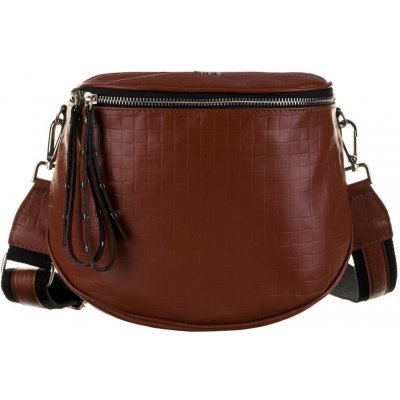 Rovicky kožená crossbody kabelka S COPÁNKOVÝM VZOREM TPR-05 CAMEL