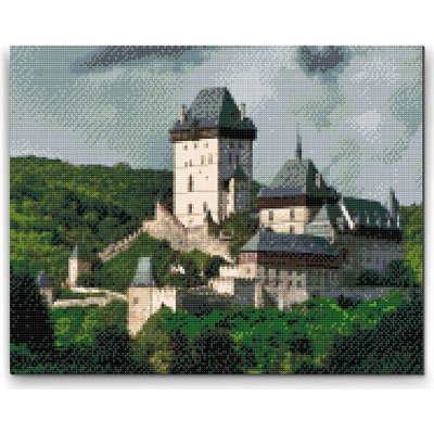 Painting Queens Diamantové malování Hrad Karlštejn 3 80 × 100 cm s rámem hranaté – Sleviste.cz