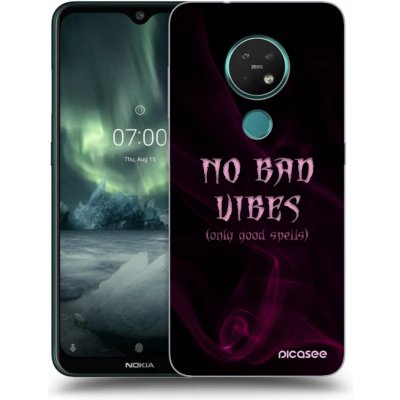 Picasee silikonový průhledný obal pro Nokia 7.2 - No bad vibes – Zboží Živě