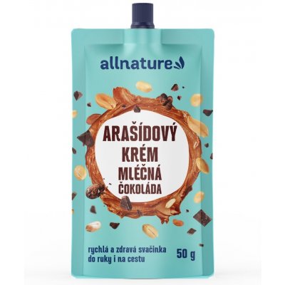Allnature Arašídový krém s mléčnou čokoládou 50 g – Zboží Mobilmania