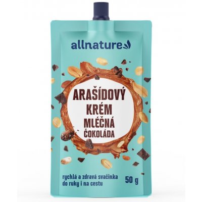 Allnature Arašídový krém s mléčnou čokoládou 50 g – Zboží Dáma