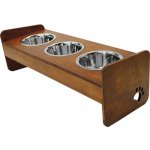 Stojan na misky pro psy Dogbar RACIO M pro malá i velká plemena 3x 700 ml miska 64 x 25 x 22 cm