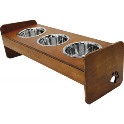 Stojan na misky pro psy Dogbar RACIO M pro malá i velká plemena 3x 700 ml miska 64 x 25 x 22 cm – Zbozi.Blesk.cz