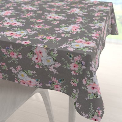 Biante bavlna čtvercový ubrus Sandra SA-553 Růžové květiny na šedém 100x100 cm – Zboží Mobilmania