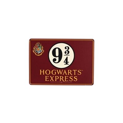 CurePink: | Plechová dekorativní cedule na zeď Harry Potter: Nástupiště 9 3/4 (A5 14,8 x 21 cm) [SSA5HP05] – Zbozi.Blesk.cz