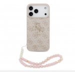 Guess PU 4G Metal Logo Strap Zadní Kryt pro iPhone 17 Pro Max Pink – Hledejceny.cz