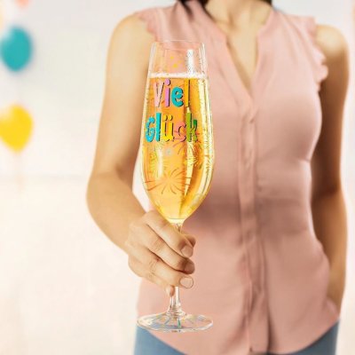 Weltbild XXL sklenice na sekt Hodně štěstí 740 ml – Sleviste.cz