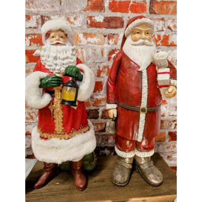 Clayre & Eef Dekorace Santa s LED světýlkem v lucerně - 21*18*45 cm / AG13 – Hledejceny.cz