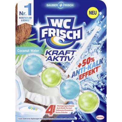 WC frisch Blau Kraft vůně kokosové vody závěsný blok 50 g