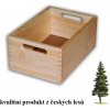 Úložný box Biedrax dřevěná bedna malá 30 x 20 x 13 cm přírodní