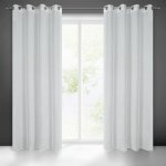 EUROFIRANY ZÁCLONA NA KROUŽCÍCH LEXY 140X250 CM BÍLÁ – Hledejceny.cz