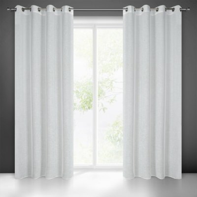 EUROFIRANY ZÁCLONA NA KROUŽCÍCH LEXY 140X250 CM BÍLÁ – Hledejceny.cz