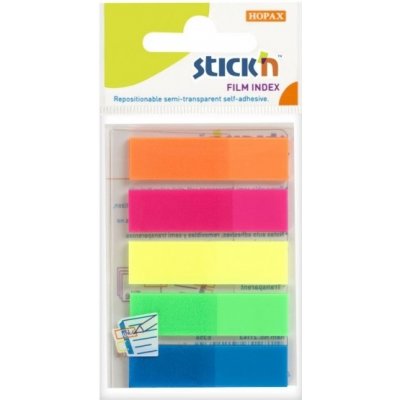Záložky samolepicí Stick´n 45x12 mm, 5x25 lístků – Zboží Dáma